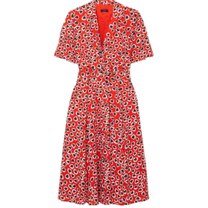 J.Crew Rudbeckia Midi Heart Dress with Belt - Size 8